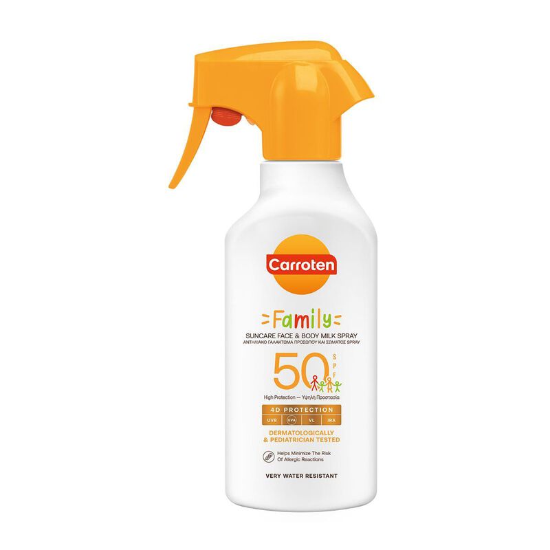 Carroten - Family Suncare Face & Body Milk Spray SPF50 270ml