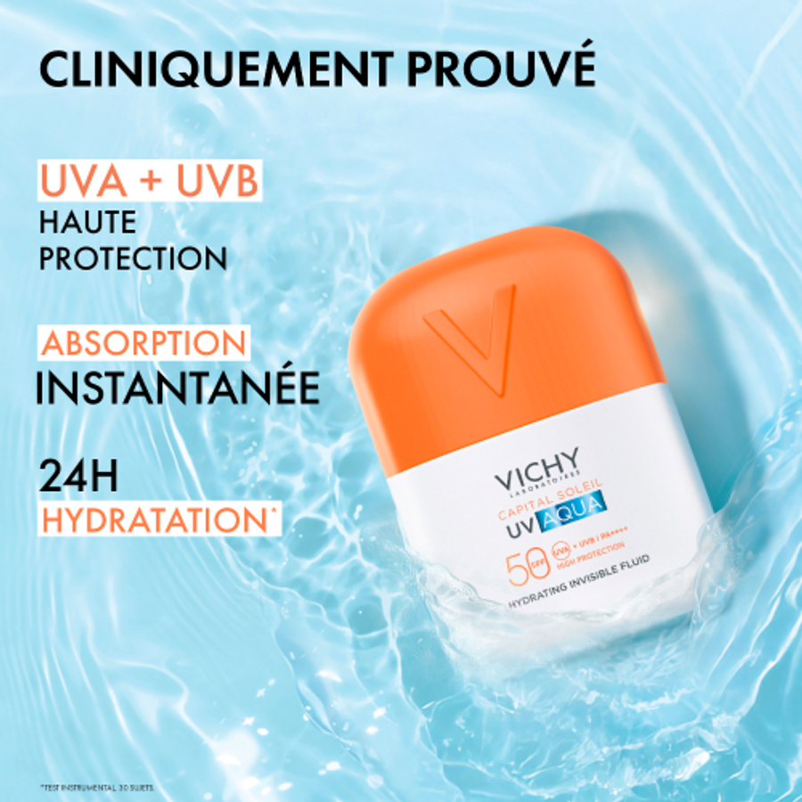 Vichy - Capital Soleil UV AQUA Fluide visage Invisible & Hydratant SPF50