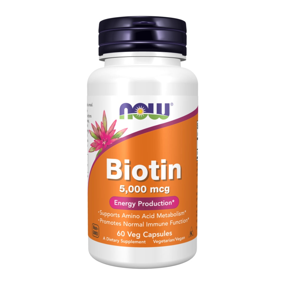 Now supplements, Biotin 5,000mcg 60 Veg Capsules