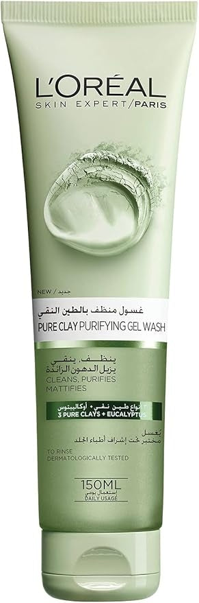 L'Oréal Paris Pure Clay purifying gel wash with eucalyptus - 150ml