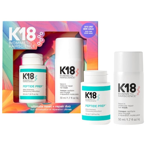 K18 Biomimetic Hairscience -  Ultimate Reset + Repair Hair Mask and Shampoo Value Set