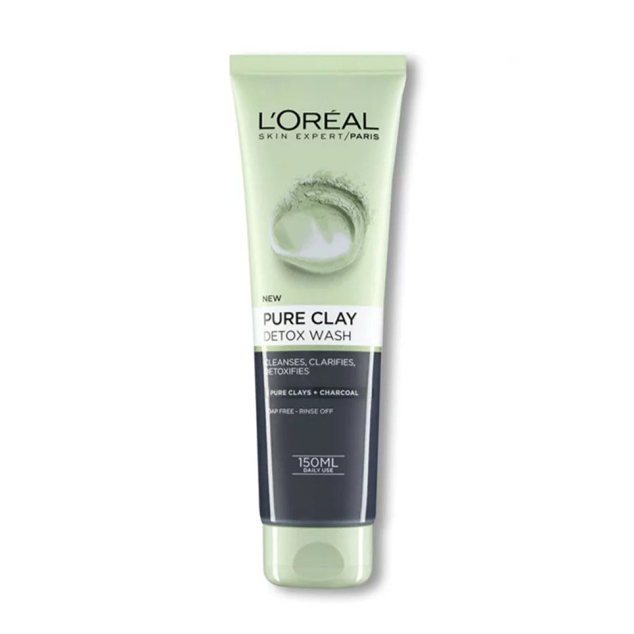 L'Oréal Paris Pure Clay purifying gel wash with charcoal - 150ml