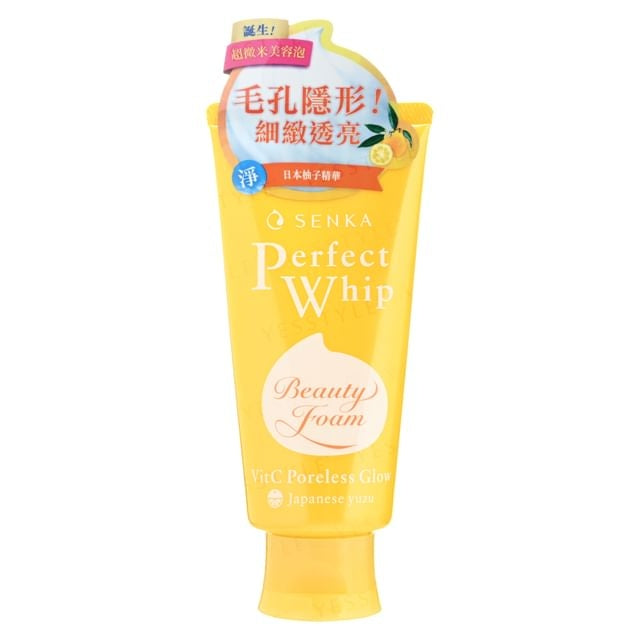 Shiseido - Senka Perfect Whip Vit C Poreless Glow Japanese Yuzu Beauty Face Foam - 100g