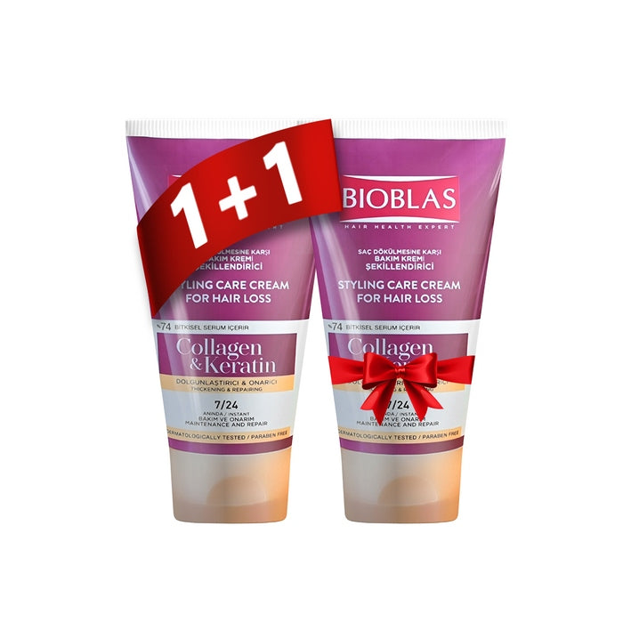 Bioblas - Styling Care Cream Collagen & Keratin 150ml - 1+1 Offer