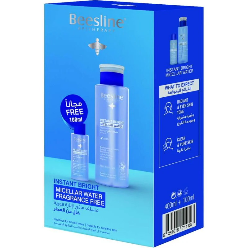 Beesline - Instant Bright Micellar Water PROMOPACK 400ml+ FREE 100ml
