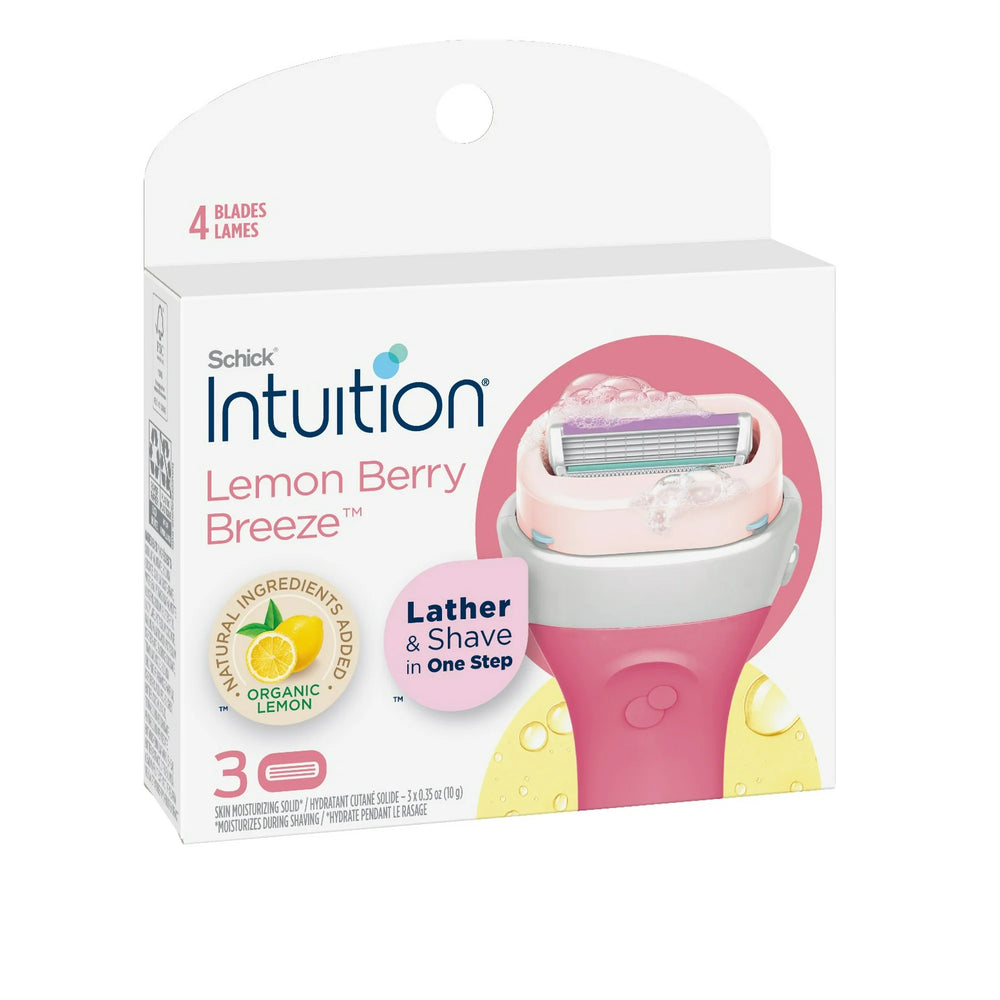Schick Intuition Lemon Berry Breeze 3 Pieces 4 Blades