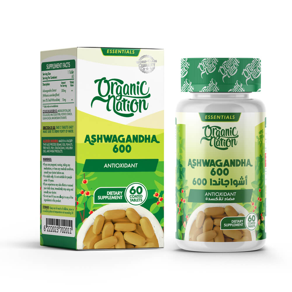 Organic Nation Ashwagandha 600 - 60 Tablets