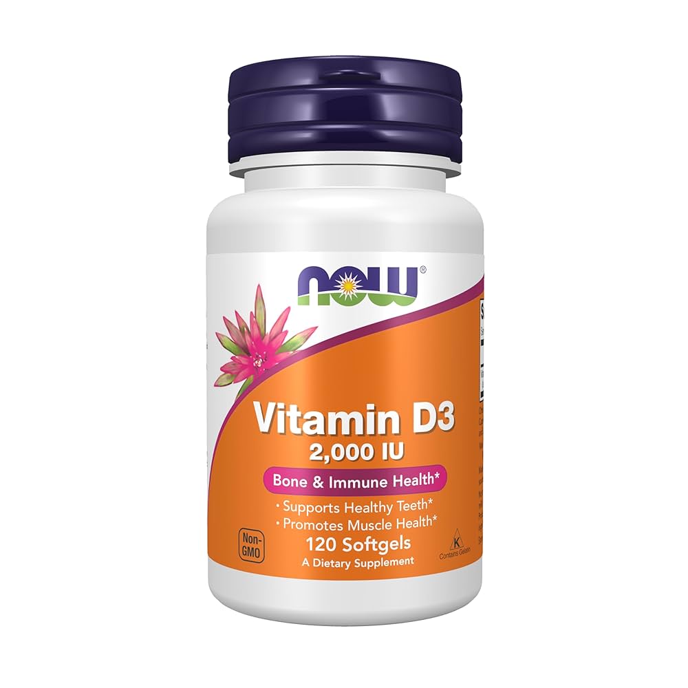 NOW Supplements, Vitamin D-3 2,000 IU 120 Softgels
