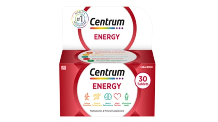 Centrum - Energy Multivitamin Supplement with Ginseng and Ginkgo 30 Tablets