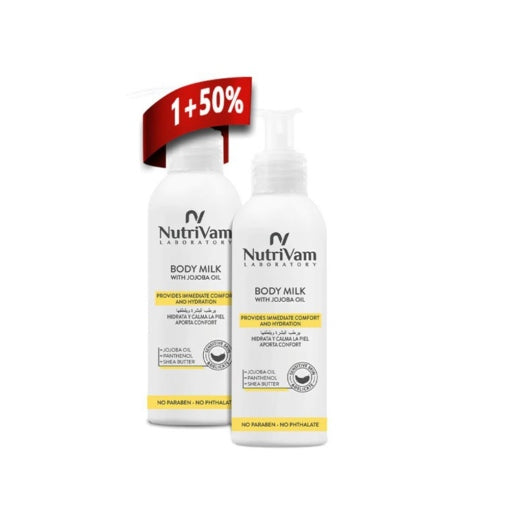 Nutrivam Body Milk with Jojoba Oil 135 Ml (1+1 off 50%)