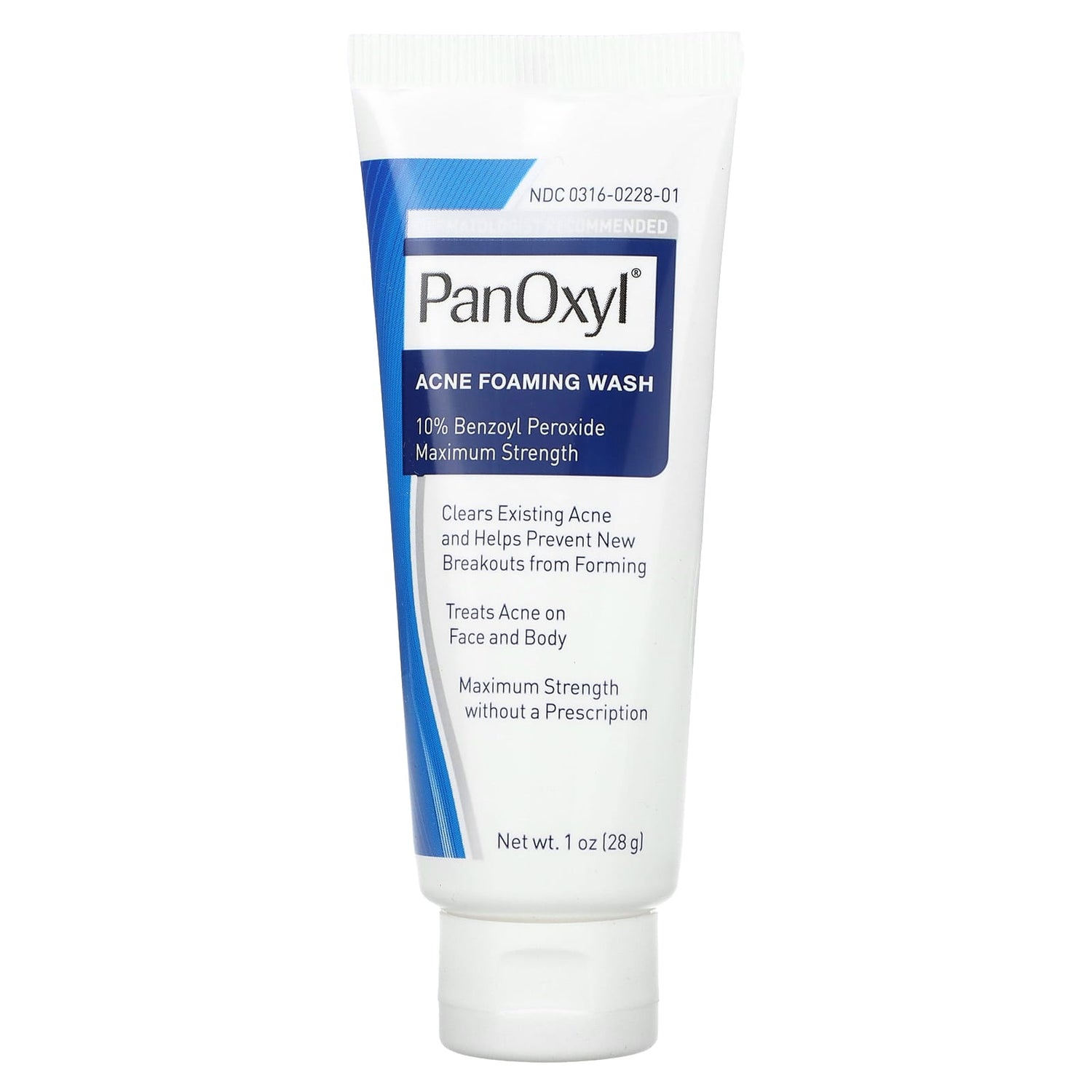 PanOxyl Acne Foaming Wash, 10%, (28 g)
