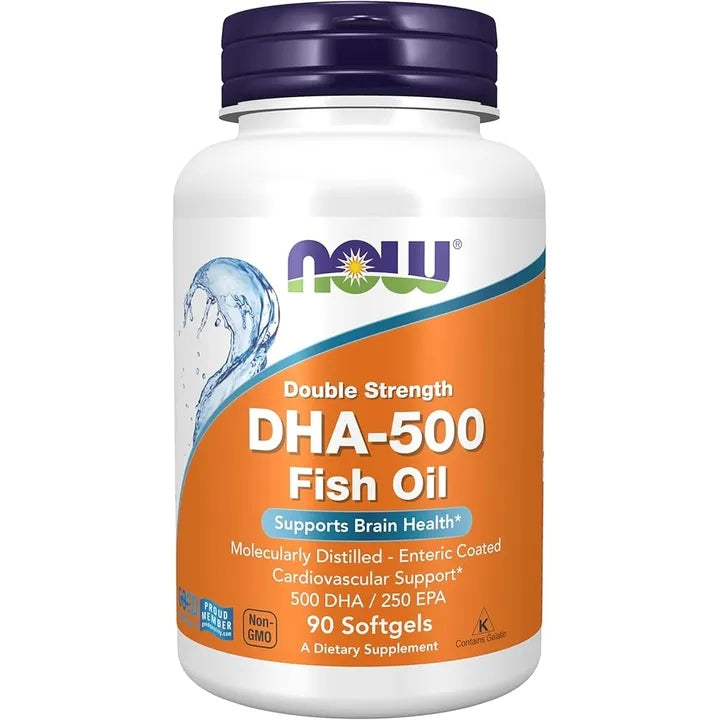 NOW Supplements DHA-500 with 250 EPA 90 Softgels