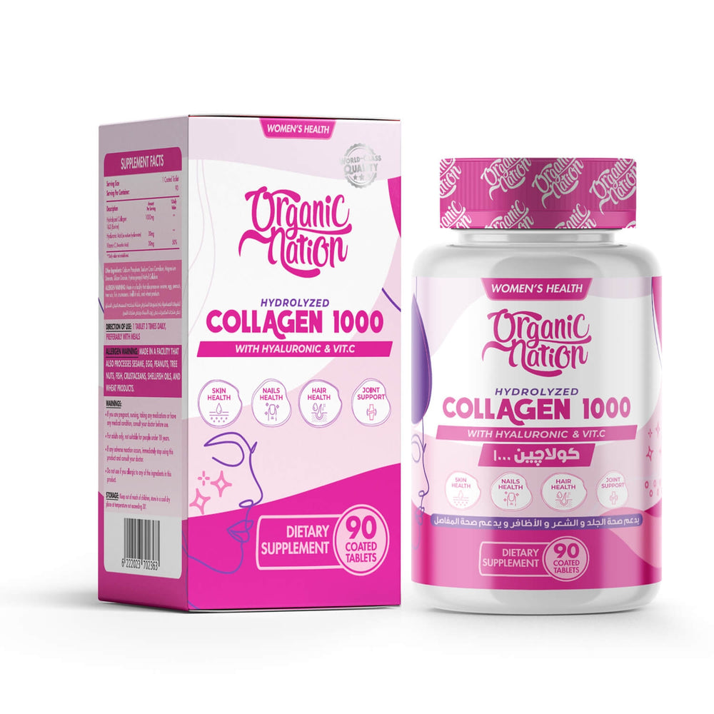Organic Nation Hydrolyzed Collagen 1000 -90 Tablets