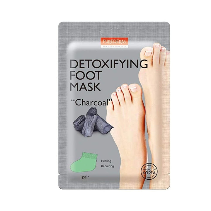 PUREDERM Detoxifying Foot Mask - Charcoal