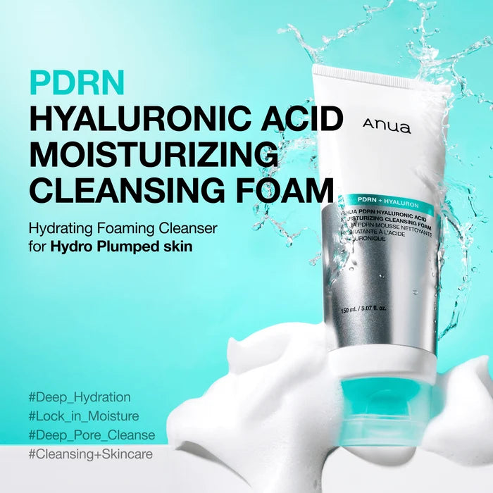 Anua - PDRN Hyaluronic Acid Moisturizing Cleansing Foam 150ml