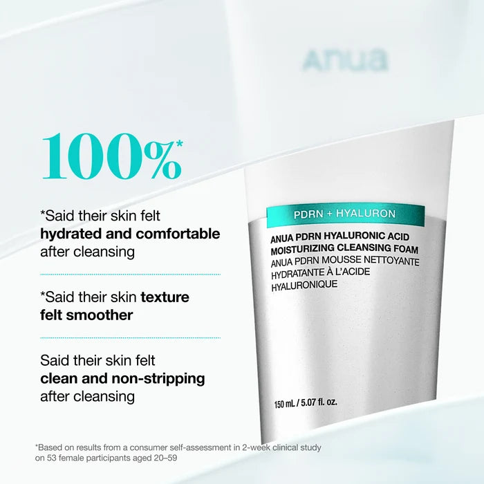 Anua - PDRN Hyaluronic Acid Moisturizing Cleansing Foam 150ml