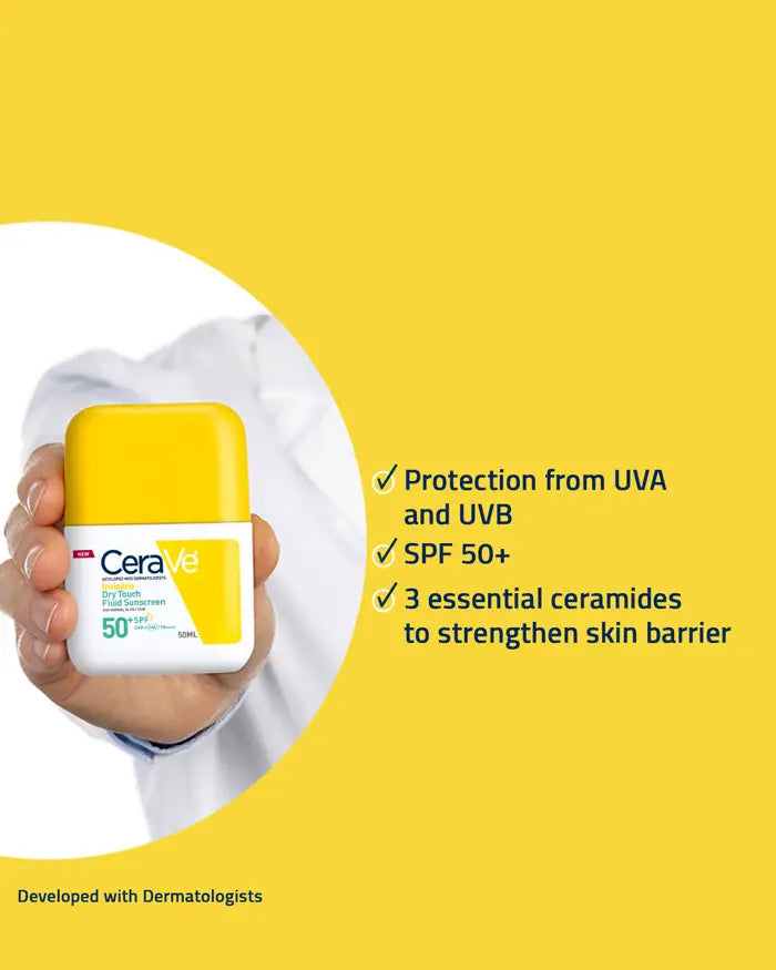 CeraVe - Invisible Dry Touch Fluid Sunscreen SPF50+